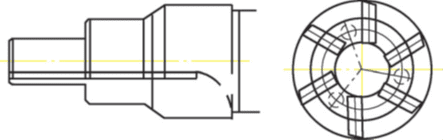 Multi-edge reamer structure diagram] [Image 4: Single-edge guide bar tool structure diagram