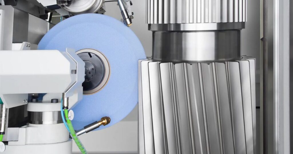 Gear Grinding Machine: Process, Applications & Precision Capabilities 1 Profile grinding wheel dressed to tooth space geometry,