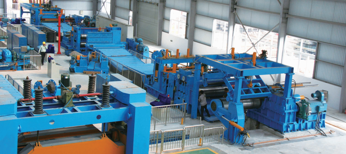 Hot rolled coil slitting line configured for heavy gauge strip processing