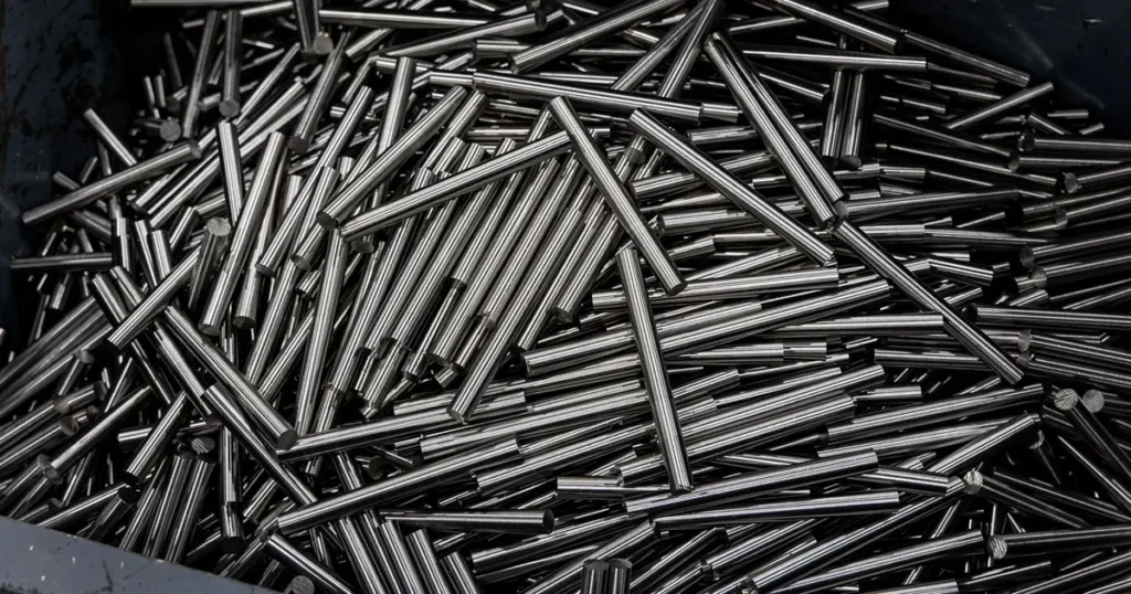 The CNC Swiss-Type Lathe Machining Process for Small Precision Turned Parts 4 Stainless steel bar stock used as feedstock for the CNC Swiss-type lathe machining process