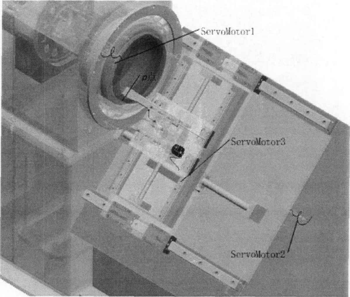 3D model of a purpose-built API pipe thread machining machine with 45-degree slant bed