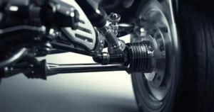 Solutions 5 Axle shaft flange forging subject matter, a vehicle half shaft, CV joint boot and wheel hub in monochrome