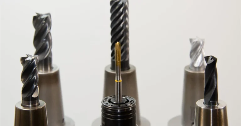 Milling cutters and a tap illustrating a small medical drill bit straightening guide